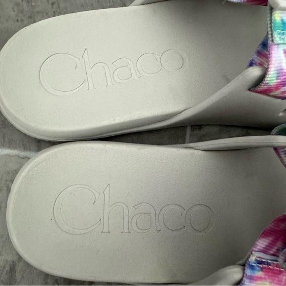 Chacos Chillos Slide Sandals Sz 7 Tie Dye Slip On Lightweight Comfy Arch Support - Picture 9 of 11